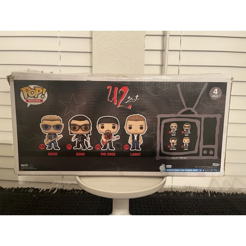 Funko Pop Rocks - U2 Zoo TV - 4-Pack: Adam/Bono/The Edge/Larry - Walmart - NewFu